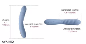 Svakom Ava Neo Interactive Thrusting Vibrator Blue