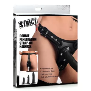 Harness with Double Penetration Strap-On XR BRANDS