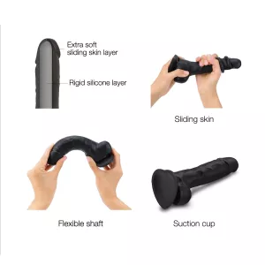 Strap-On-Me Sliding Skin Realistic Dildo Black XXL LOVELY PLANET