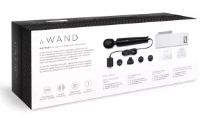 Le Wand Die Cast Plug in Vibrating Massager Black