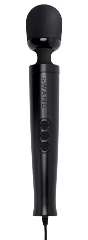 Le Wand Die Cast Plug in Vibrating Massager Black