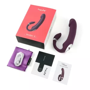 Tracy's Dog C Shape Double-Ended Dildo Vibrator Purple TRACY DOG