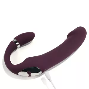 Tracy's Dog C Shape Double-Ended Dildo Vibrator Purple TRACY DOG