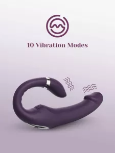 Tracy's Dog C Shape Double-Ended Dildo Vibrator Purple TRACY DOG