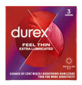 Durex Feel Thin Extra Lubricated 3 ks