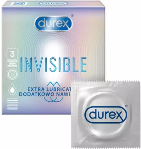 Durex Invisible Extra Lubricated 3 ks