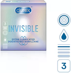 Durex Invisible Extra Lubricated 3 ks