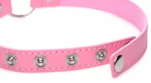 Master Series Kinky Kitty Ring Slim Choker Pink