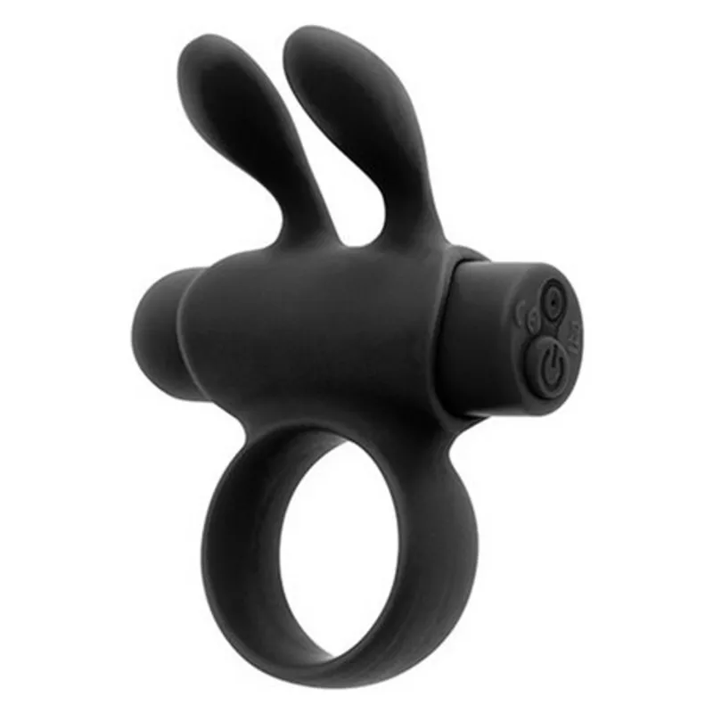 S Pleasures Premium Line Rabbit Ring Rechargeable Black DILDOS ASSORTED