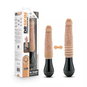 Dr. Skin Silicone Dr. Knight Thrusting Gyrating Vibrating Dildo Beige EASYTOYS