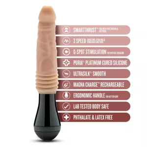 Dr. Skin Silicone Dr. Knight Thrusting Gyrating Vibrating Dildo Beige EASYTOYS