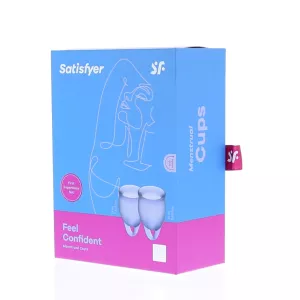 Satisfyer Feel Confident Menstruační kalíšek sada 2 menstruačních kalíšků 15 ml + 20 ml Lilac