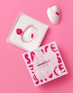 Sauce Sweeeheart Clitoral Vibrator White & Pink RIMBA