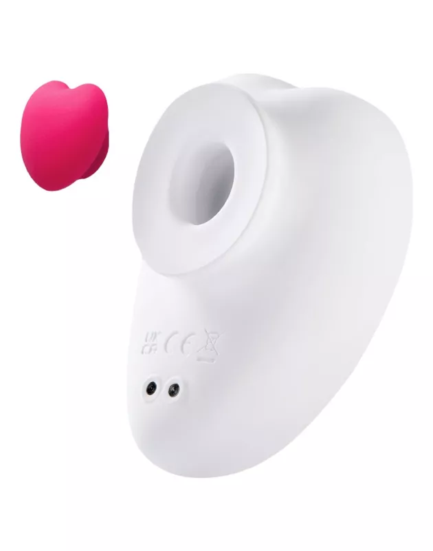 Sauce Sweeeheart Clitoral Vibrator White & Pink RIMBA