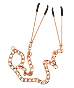 Feel the Magic Shiver Nipple Clamps with Chain ORION