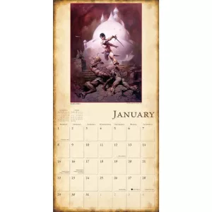 FANTASY ART OF FRANK FRAZETTA - 2017 CALENDAR ***sleva 50%!*** SELLERS PUBLISHING