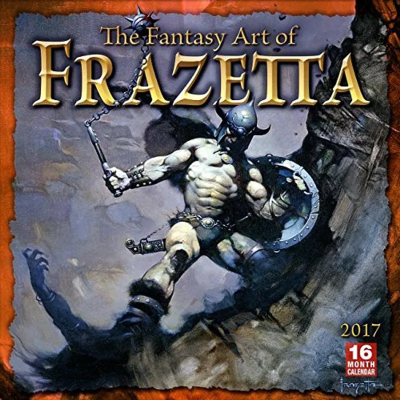 FANTASY ART OF FRANK FRAZETTA - 2017 CALENDAR ***sleva 50%!*** SELLERS PUBLISHING