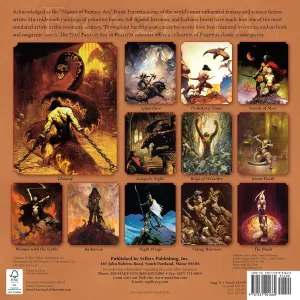 FANTASY ART OF FRANK FRAZETTA - 2018 CALENDAR ***sleva 50%!*** SELLERS PUBLISHING