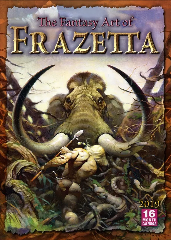 FANTASY ART OF FRANK FRAZETTA - 2019 CALENDAR ***sleva 50%!*** SELLERS PUBLISHING