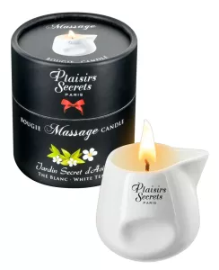 Masážní svíčka Plaisirs Secrets Candle White Tea (80 ml)