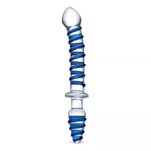 Gläs Mr. Swirly Double Ended Glass Dildo &amp; Butt Plug