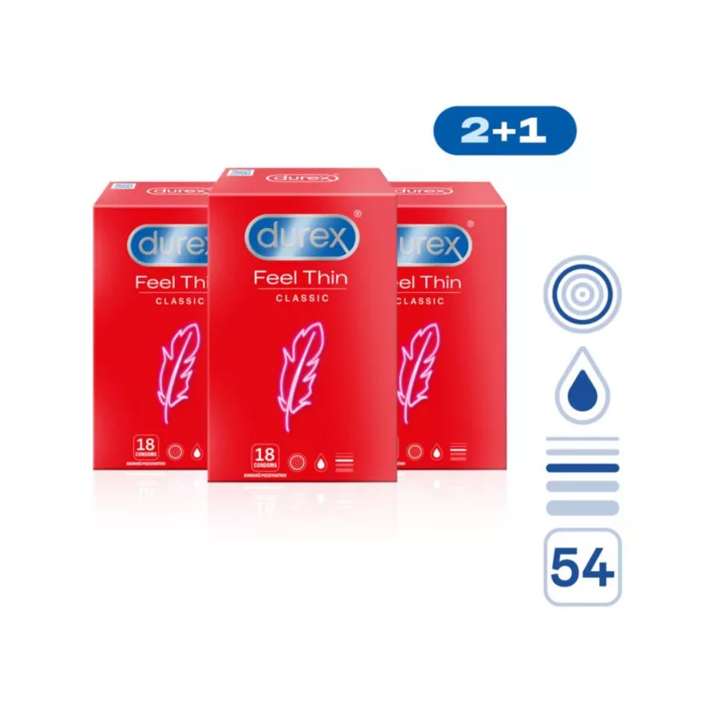 DUREX Feel Thin Classic Pack 54 ks